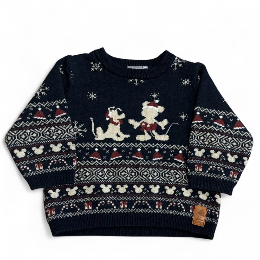 Wheat Kids Clothing Mickey Mouse Christmas Holiday Sweater Cotton Baby 9 Months